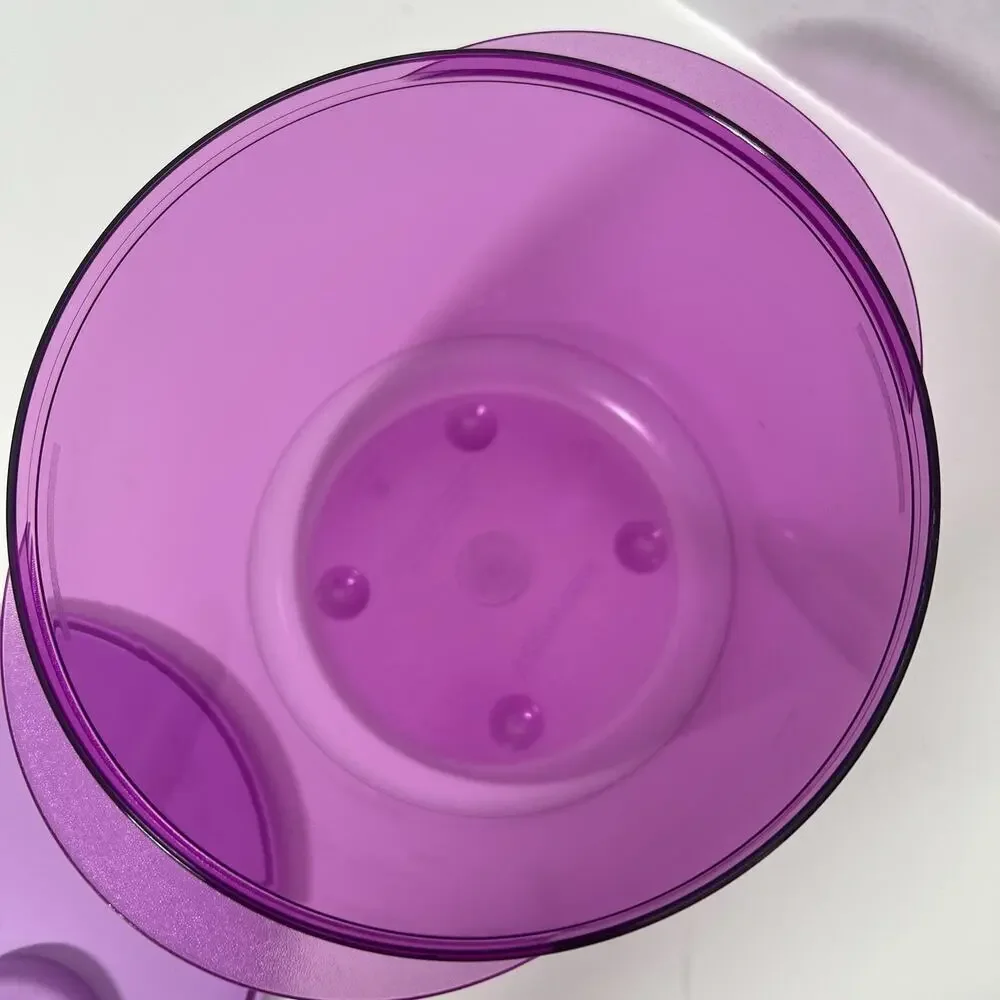 NEW Tupperware Microwave Round Rock N Serve 3.3L 3.5 qtr Purple Sheer With Lid